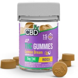 CBDfx | Delta-9 THC & Melatonin Gummies Lemon Dream | 5mg THC + 25mg CBD-(20ct)