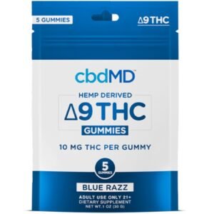 cbdMD | Delta-9 THC Gummies Blue Razz | 10mg-5 Count