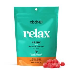 cbdMD | Delta-9 THC Relax Gummies | 5mg THC + 5mg CBD - 30ct