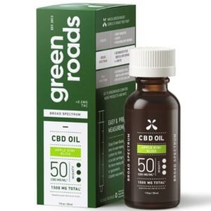 Green Roads | Broad Spectrum CBD Tincture Apple Kiwi | 50mg-30mL