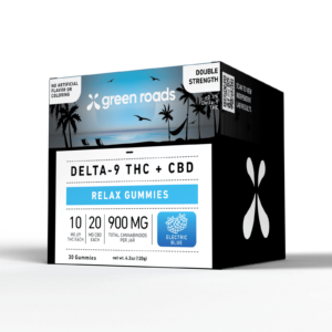 Green Roads | Delta-9 THC Gummies Electric Blue | 10mg THC + 20mg CBD – 30ct