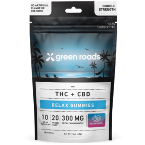 Green Roads | Delta-9 THC Gummies Peach Berry | 10mg THC + 20mg CBD - 10ct