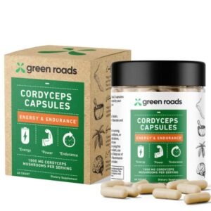 Green Roads | Nootropic Mushrooms Energy & Endurance Capsules | 500mg - 60 Count