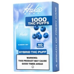 Huka Puff | Blueberry Mist CBD Disposable Vape | with Microdose THC - 1000 Puffs
