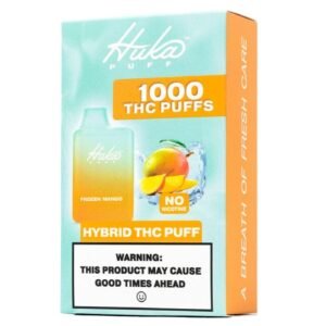 Huka Puff | Frozen Mango CBD Disposable Vape | with Microdose THC - 1000 Puffs