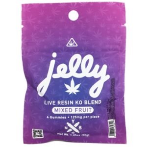 Jelly | THC Gummies Mixed Fruit | 125mg D8 + 20mg D9 - (4ct bag)