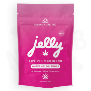 Jelly | THC Gummies Watermelon Sugar | 125mg D8 + 20mg D9 - 40ct