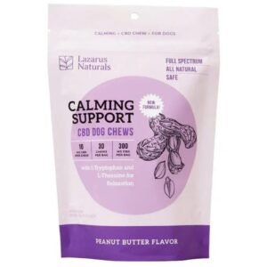 Lazarus Naturals | CBD Dog Chews - Calming Support - 300mg - Peanut Butter
